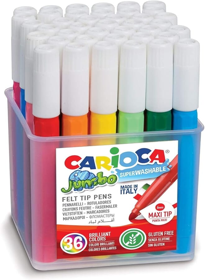 CARIOCA Jumbo Box 36pcs Felt Tip Pens